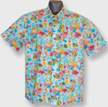 Underwater Tropical Reef  Hawaiian Shirt- Made in USA